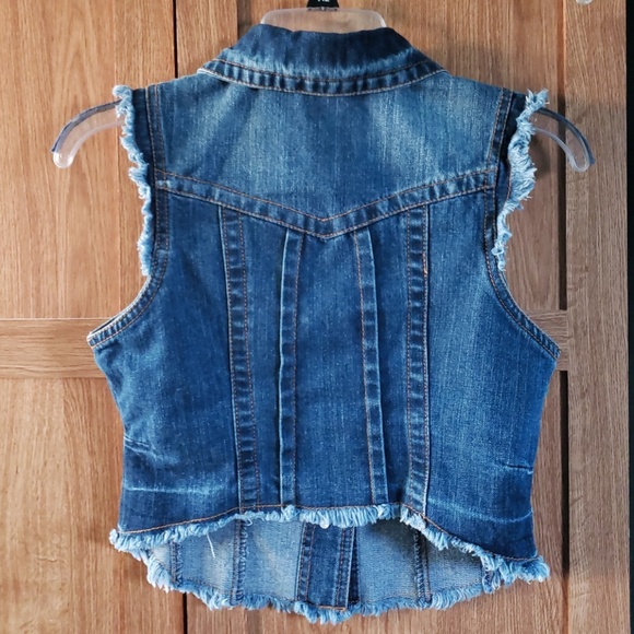 Jean Vest, Fringed & Distressed szS - Picture 2 of 8
